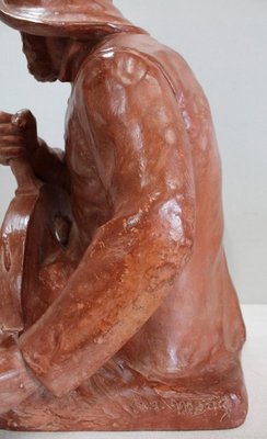 L. Morice, Terracotta Bust, Fisherman at the Helm-RVK-870143