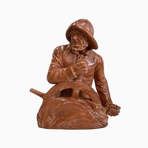 L. Morice, Terracotta Bust, Fisherman at the Helm-RVK-870143