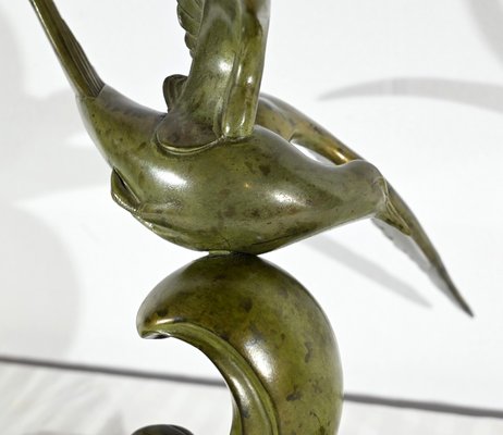 L.Rochard, Seagull on a Wave, 20th Century, Bronze-RVK-1792489