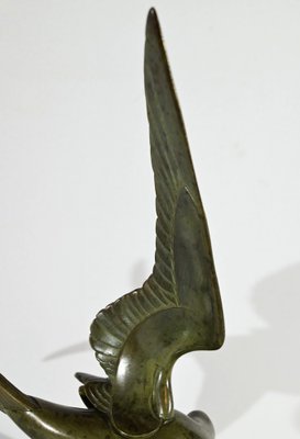 L.Rochard, Seagull on a Wave, 20th Century, Bronze-RVK-1792489