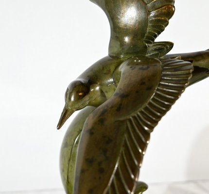 L.Rochard, Seagull on a Wave, 20th Century, Bronze-RVK-1792489