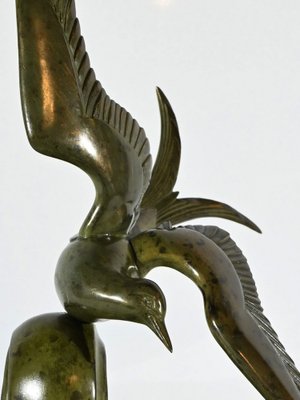 L.Rochard, Seagull on a Wave, 20th Century, Bronze-RVK-1792489