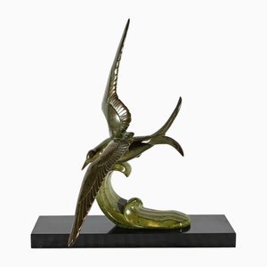 L.Rochard, Seagull on a Wave, 20th Century, Bronze-RVK-1792489