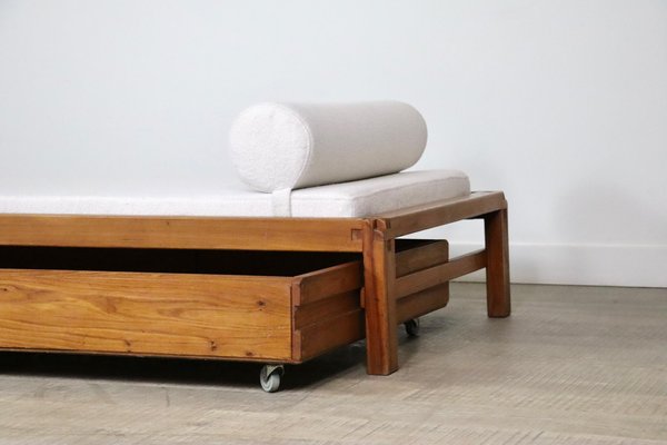 L03 Daybed in Elm by Pierre Chapo, France, 1960s-ZZP-1700767