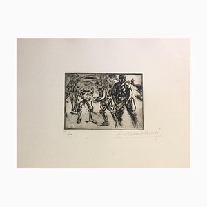 La Chaîne - Original Etching by Anselmo Bucci - 1917 1917-ZCI-761916