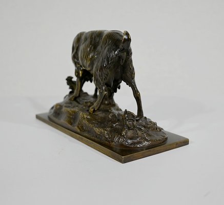 La Chèvre et son Chevreau, 19th-Century, Bronze-RVK-1338956