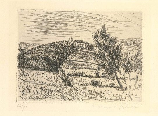 La colline de Sainte Anne - Original Etching by Dunoyer de Segonzac - 1925 1925-ZCI-757564