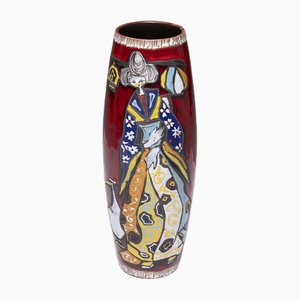 La Geisha Earthenware Vase from Marmaca, 1950s-QAC-2043163