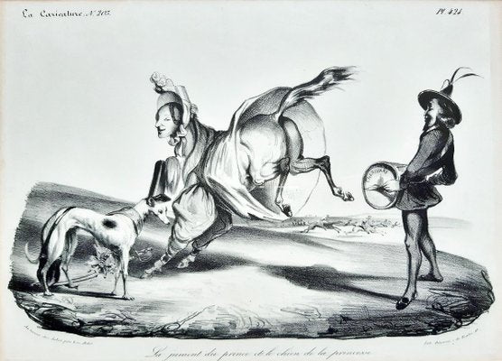 La Jument du Prince et le chien de la Princesse- Lithograph by H. Daumier - 1834 1834-ZCI-757617