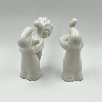 La Linea Ceramic Sculptures by Osvaldo Cavandoli, 1960s, Set of 5-YSC-2040309