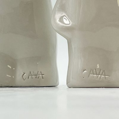 La Linea Ceramic Sculptures by Osvaldo Cavandoli, 1960s, Set of 5-YSC-2040309