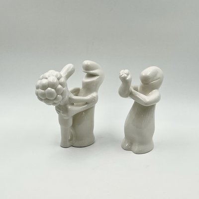 La Linea Ceramic Sculptures by Osvaldo Cavandoli, 1960s, Set of 5-YSC-2040309