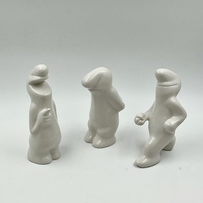 La Linea Ceramic Sculptures by Osvaldo Cavandoli, 1960s, Set of 5-YSC-2040309