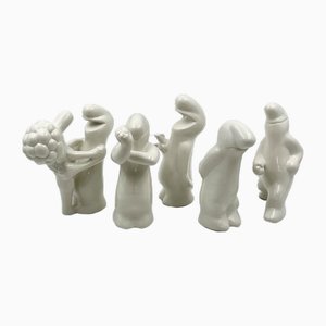 La Linea Ceramic Sculptures by Osvaldo Cavandoli, 1960s, Set of 5-YSC-2040309