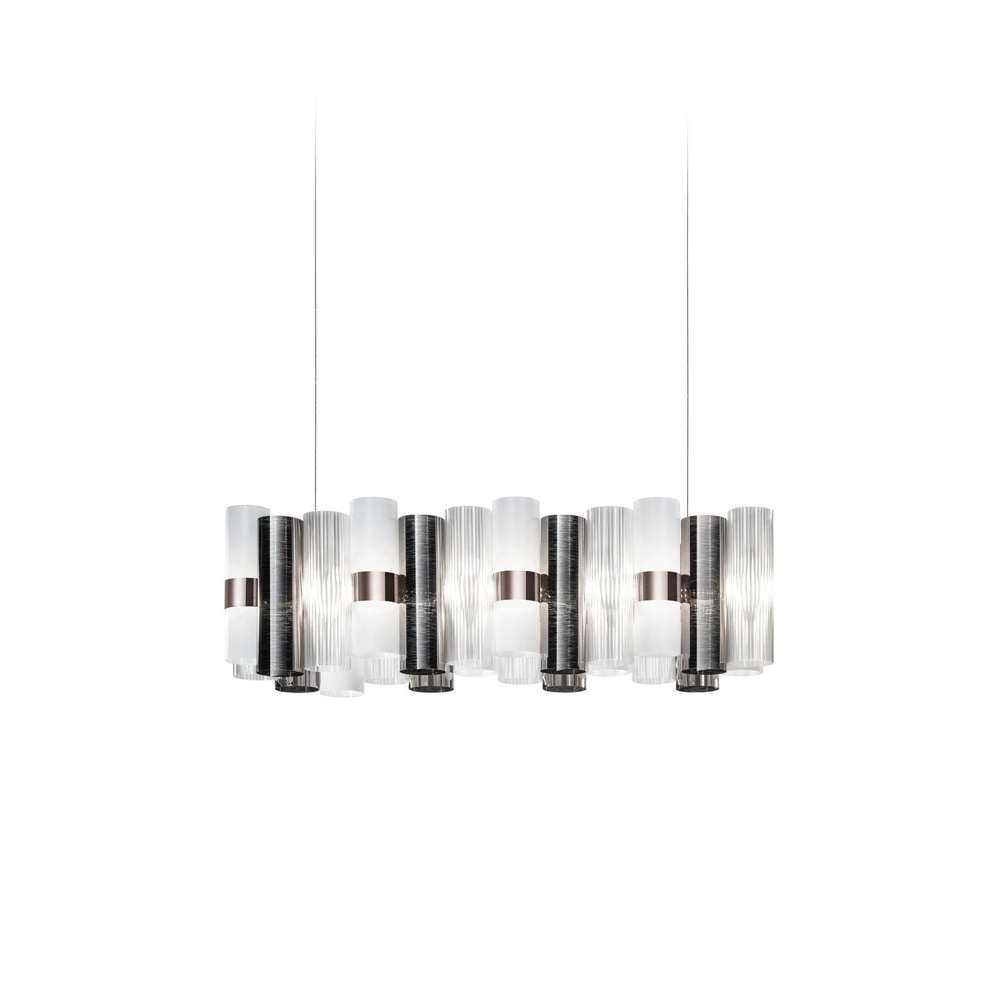 La Lollo Linear Pendant Lamp 100 by SLAMP #Black Oak