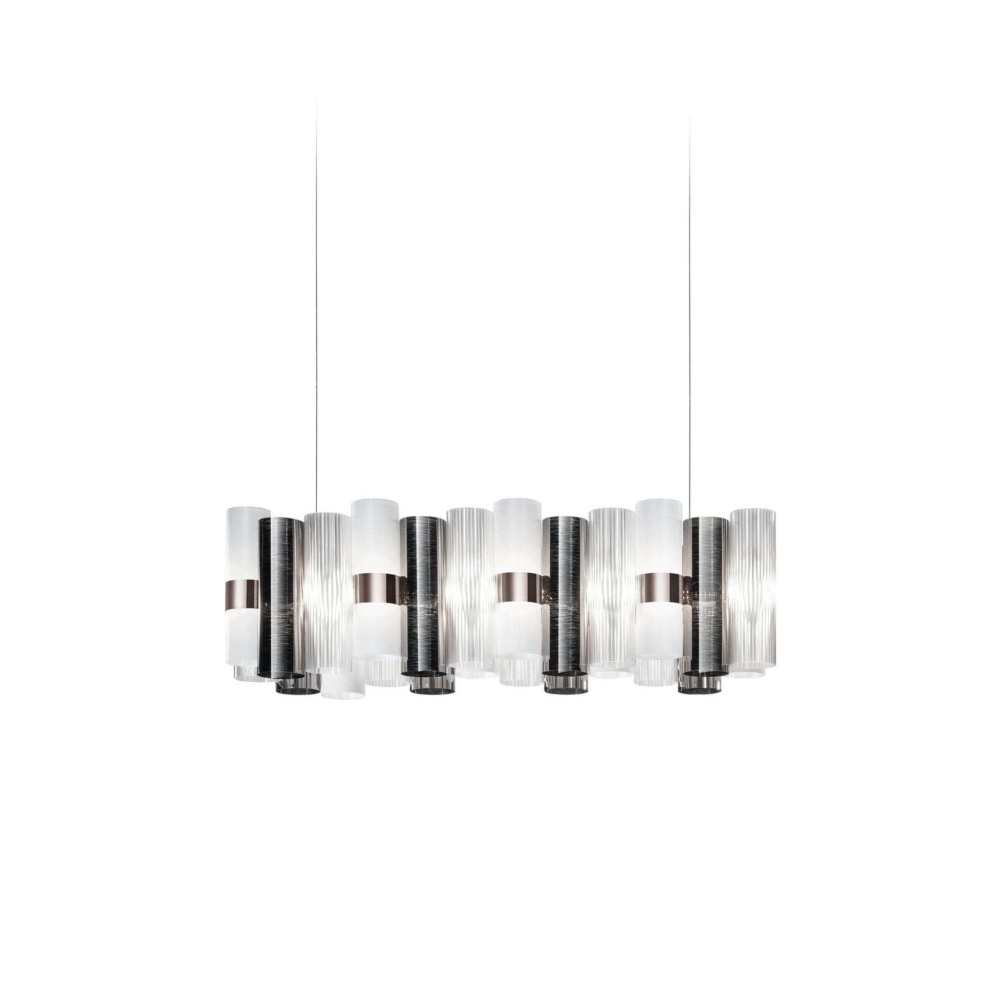 La Lollo Linear Pendant Lamp 100 by SLAMP #Black Oak