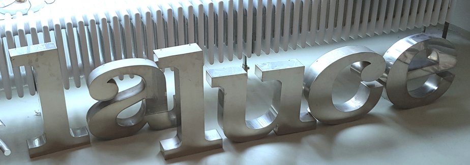 LA LUCE 3-D Aluminium Letters, Set of 6-QDP-789258