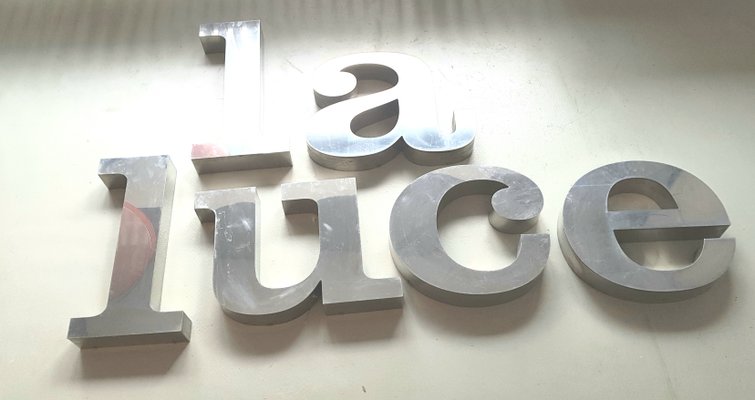 LA LUCE 3-D Aluminium Letters, Set of 6-QDP-789258