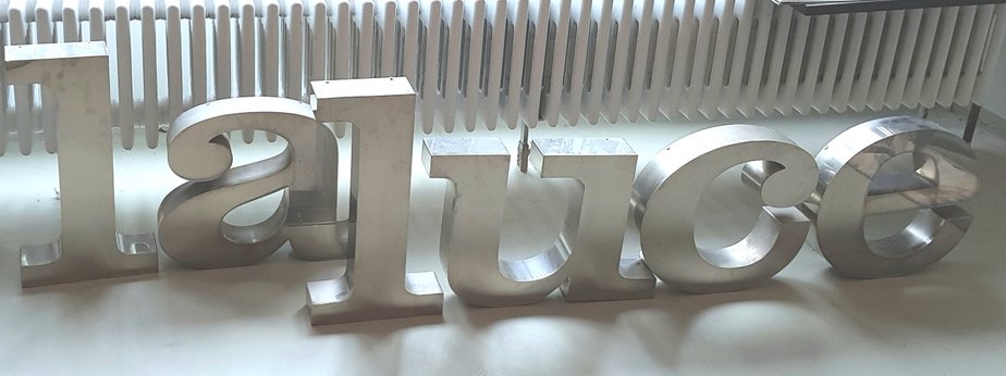 LA LUCE 3-D Aluminium Letters, Set of 6-QDP-789258