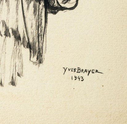 La Masque - Original Pen Drawing by Yves Brayer - 1943 1943-ZCI-757583