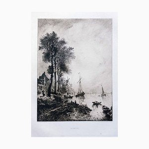 La Meuse - Original Etching by R.P. Grouillet - 1911 1911-ZCI-762134