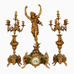 La Nuit Mantel Set by H. Kossowski II, 1900s, Set of 3-RVK-1764543