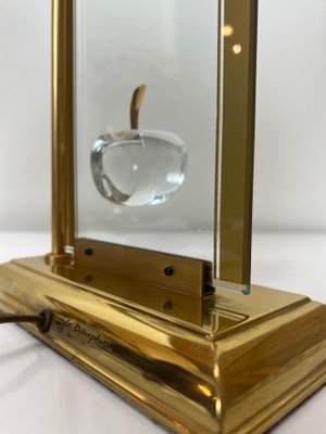 La Pomme Table Lamp in Brass and Glass from Le Dauphin, 1980s-WZZ-1450028