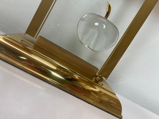 La Pomme Table Lamp in Brass and Glass from Le Dauphin, 1980s-WZZ-1450028