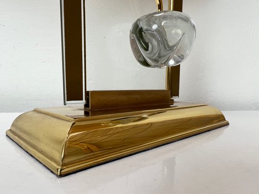 La Pomme Table Lamp in Brass and Glass from Le Dauphin, 1980s-WZZ-1450028