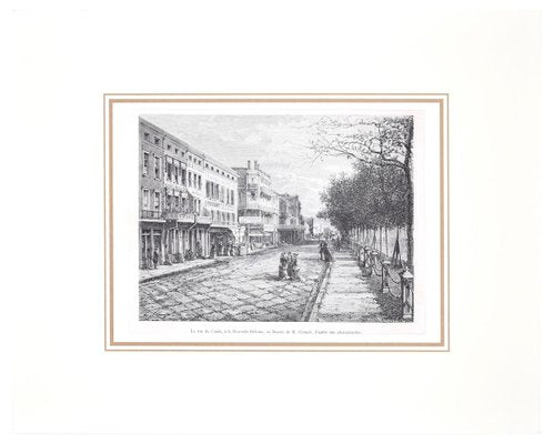 La Rue du Canal - View of New Orleans - Woodcut Print After Hubert Clerge - 1880 1880-ZCI-758743