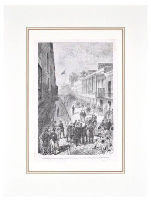 La rue Saint-Louis, Original Woodcut Print by Bertrand, 1880s-ZCI-755472