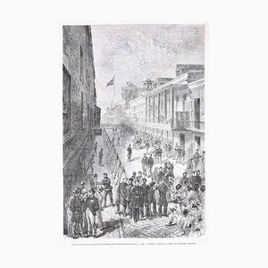 La rue Saint-Louis, Original Woodcut Print by Bertrand, 1880s-ZCI-755472