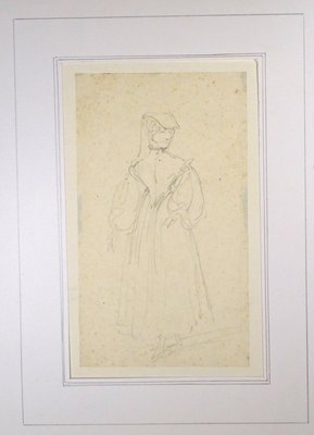 La Sorrentine - Original Pencil Drawing by Horace Vernet - Mid 1800 Mid 1800-ZCI-759796