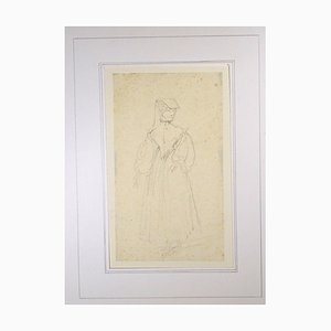 La Sorrentine - Original Pencil Drawing by Horace Vernet - Mid 1800 Mid 1800-ZCI-759796