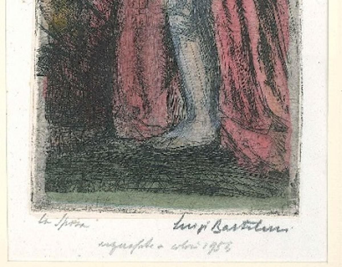 La Sposa - Etching by Luigi Bartolini - 1953 1953