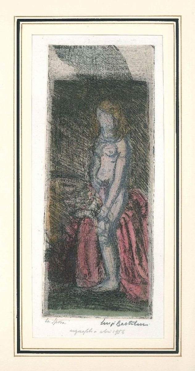 La Sposa - Etching by Luigi Bartolini - 1953 1953