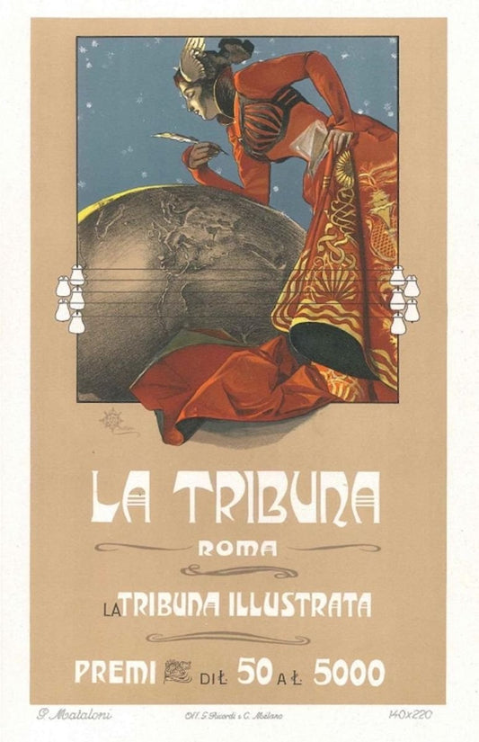 La Tribuna - Original Lithograph by G. Mataloni - 1897 1897