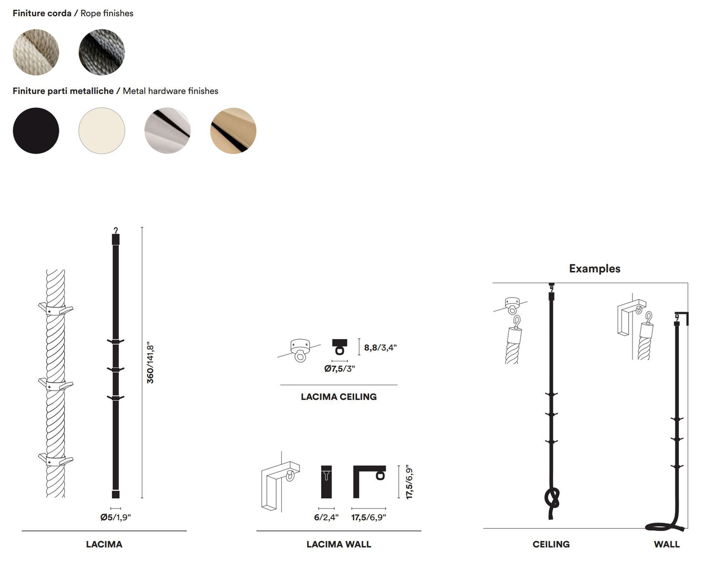LA CIMA3 - Rope coat rack