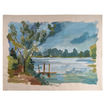 Laconic Landscape, Lake and Countryside, Paper-WFS-880362