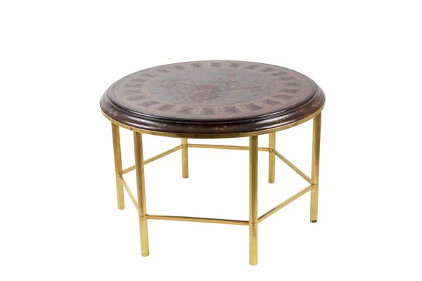 Lacquer & Gilt Bronze Coffee Table, 1950s-CEJ-737763