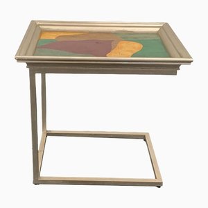 Lacquer with Thread Polychrome Metal Table, 1960s-IJR-1410965