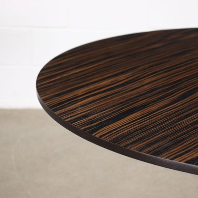 Lacquered Alluminium Rosewood Round Table, Italy-VMM-1191608