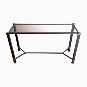 Lacquered Aluminum and Gilt Metal Console Table by Pierre Vandel, 1970s-BA-1706066