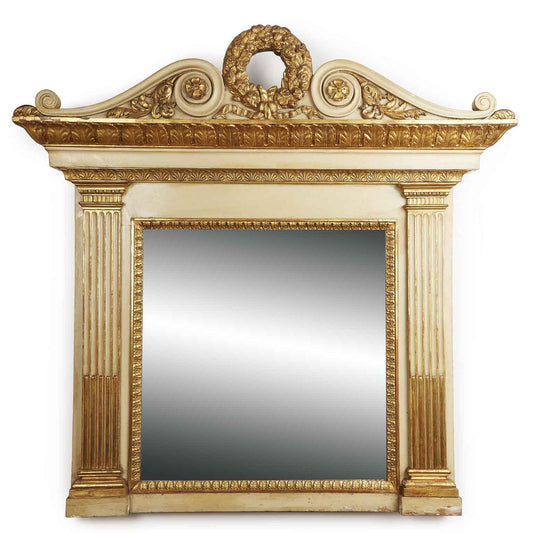 Lacquered and Gilded Fireplace Mirror