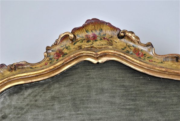 Lacquered and Gilded Wooden Bench, Venice, 19th Century-SYQ-1230968