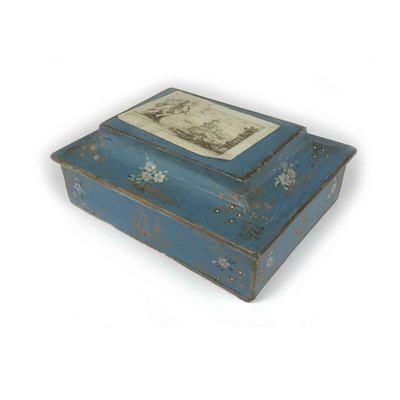 Lacquered Box with Fake Paper and Little Flowers, 1700s-TBU-2032519