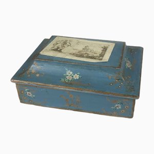 Lacquered Box with Fake Paper and Little Flowers, 1700s-TBU-2032519