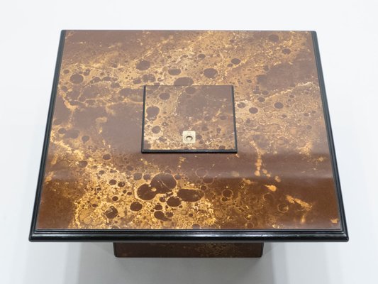 Lacquered Brass Bar Coffee Table from Maison Jansen, 1970s-YJA-620807