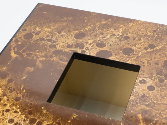 Lacquered Brass Bar Coffee Table from Maison Jansen, 1970s-YJA-620807