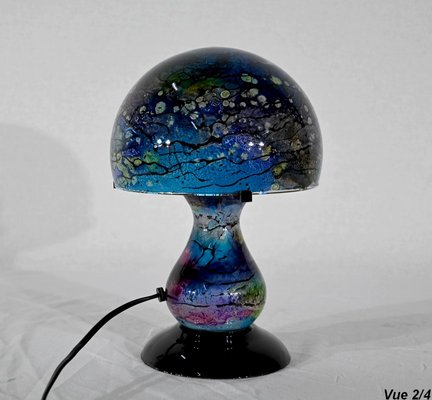 Lacquered Glass Table Lamp, 1970s-RVK-1746215